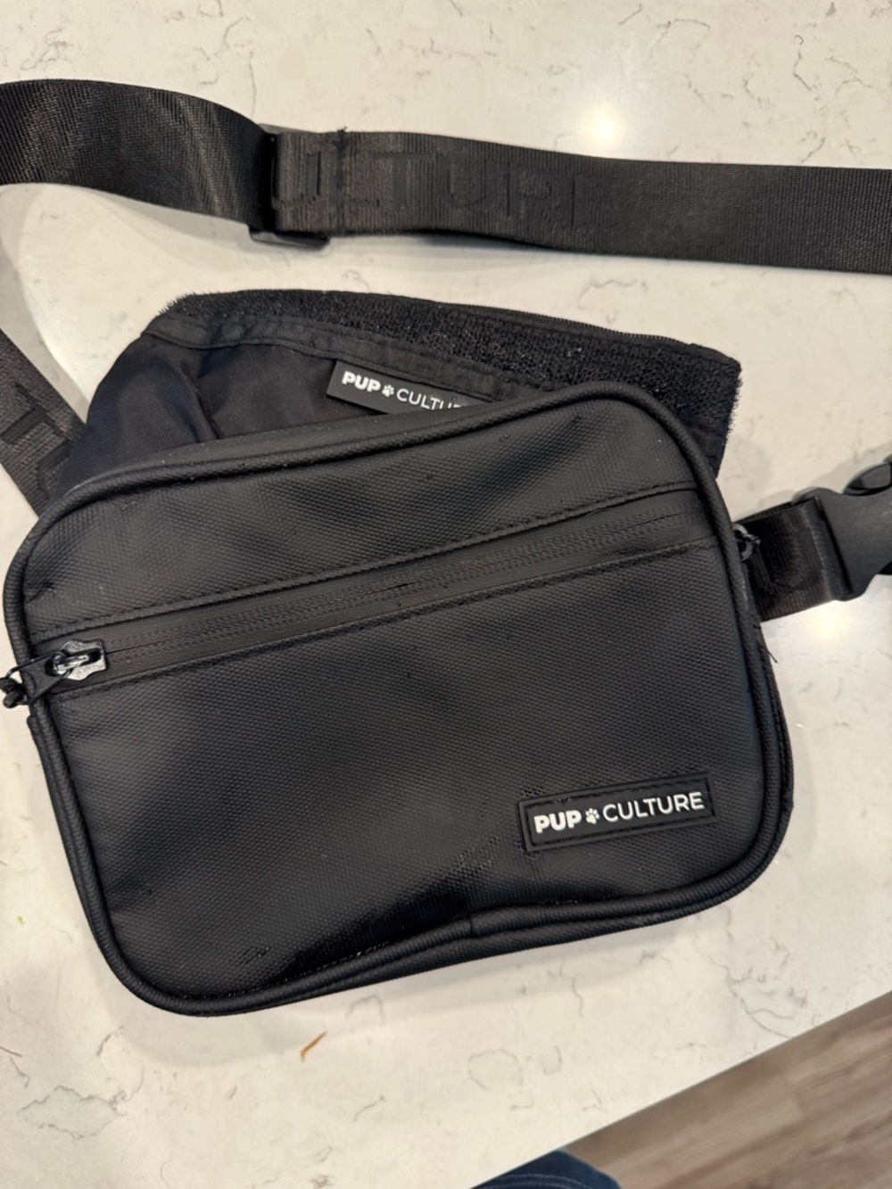 Black Crossbody Bag for walking dog